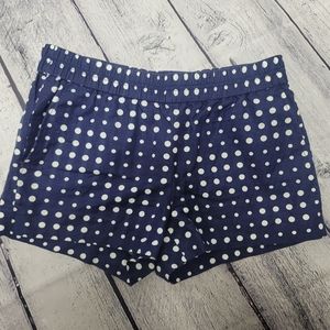 COPY - J. Crew Womens Blue And White Polka Dot Linen Blend Shorts Size 4
